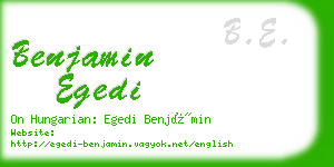 benjamin egedi business card